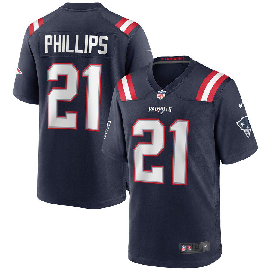 Men New England Patriots #21 Adrian Phillips Nike Navy Game NFL Jersey